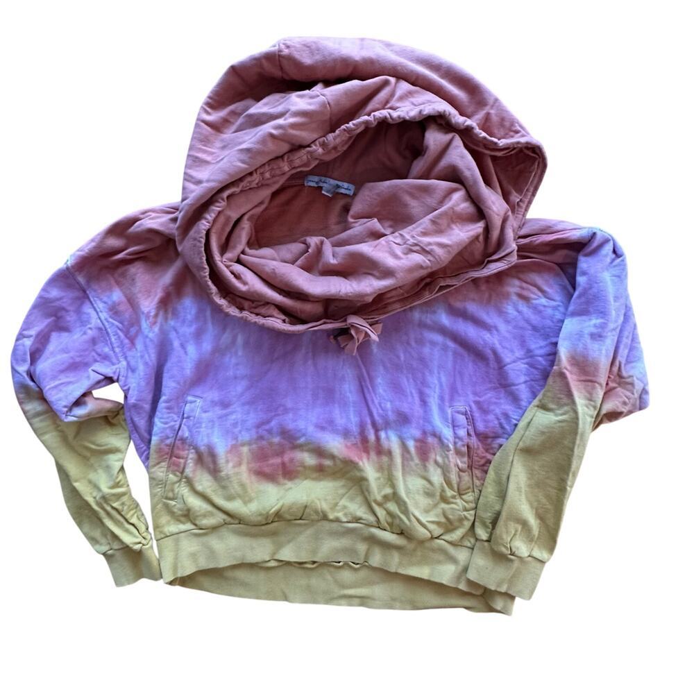 Young Fabulous & Broke Piper Sweatshirt Cowl Neck Hoodie Tie Dye Women Sz L